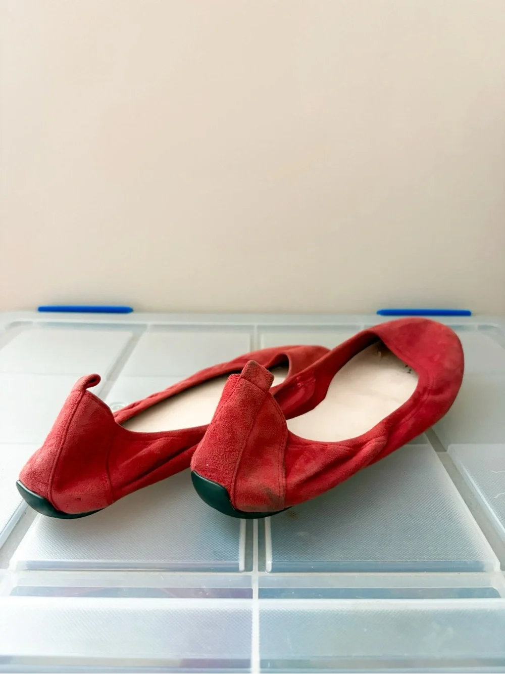 Cole Haan Red Suede Ballet Flats
